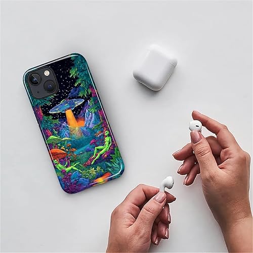 Miniatura 872 de Funda para iPhone 11 Pro Funda, Diseño de Patrón de Mosaico de Vidrio en Tono Verde - Protección Dual Híbrida Silicona + PC Duro Resistente a Golpes