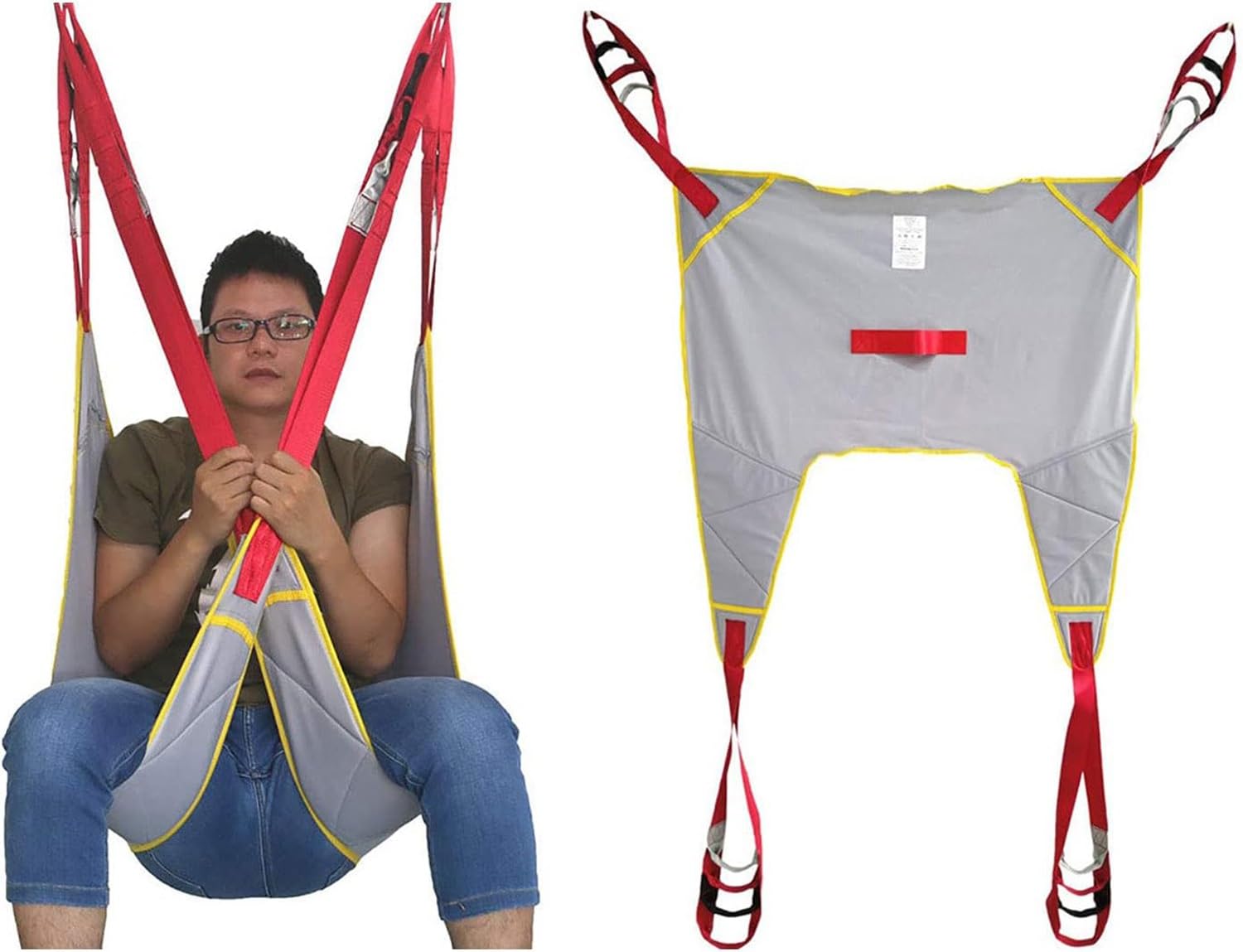 DaoGeSir Arnes Gruas para Discapacitados Personas Mayores, Eslinga De Inodoro Eslinga para Ducha Malla De Seguridad Eslinga De Elevación Eslinga para Piernas Dividida Eslinga Higiénica