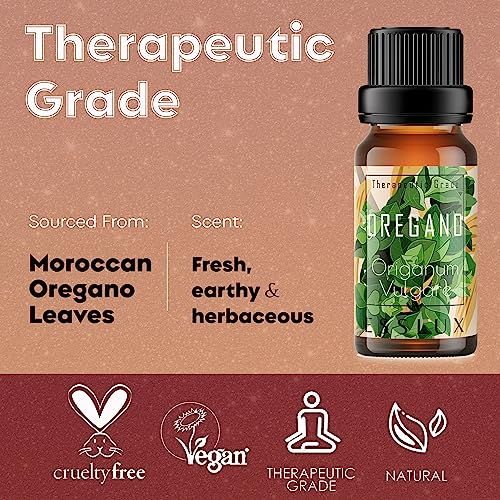 Image of Esslux Oregano Essential Oil for Soothing Sensitive Skin - Therapeutic Grade Oregano - Perfect for Aromatherapy, Sensitive Skin, Health & Breathing - Use in Diffuser or on Skin - 120 ML