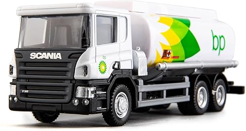 BDTCTK Compatible con Scania Tanker BP - Tanque de combustible, modelo de automóvil, camión de juguete, vehículos de aleación de zinc fundidos,