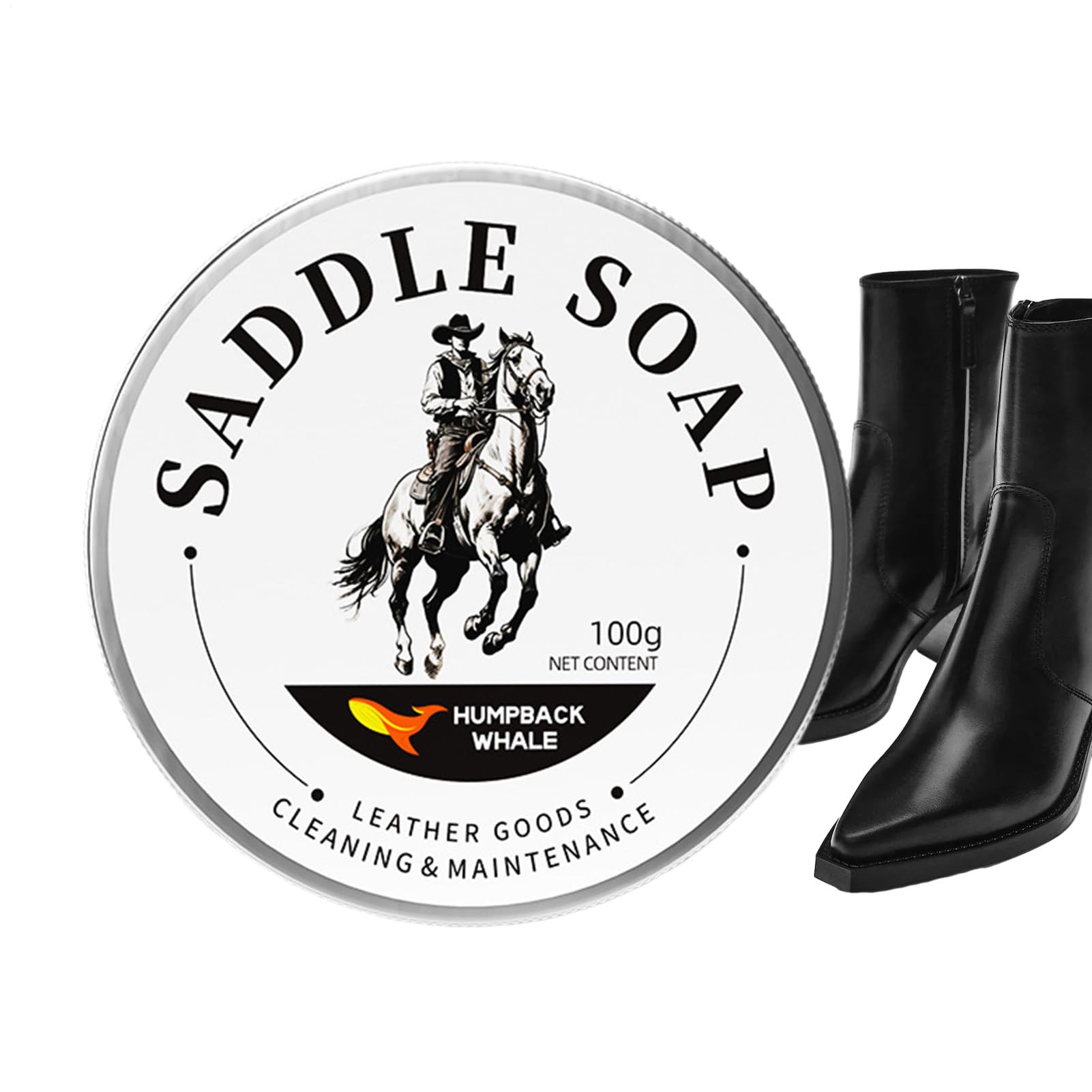Saddle Soap for Leather Boots | 100g Boot Cleaning Salve - Leather Maintenance Salve - for Car Enthusiasts Furniture Homeowners Collectors Saddles Auto Interiors Belts Gloves Shoes