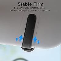 Vista 3 de Leather Sunglasses Holder for Car, Sunglasses Clip for Car Visor, Magnetic Glasses Hanger Clip, Eyeglasses Mount for Car Visor, Car Visor