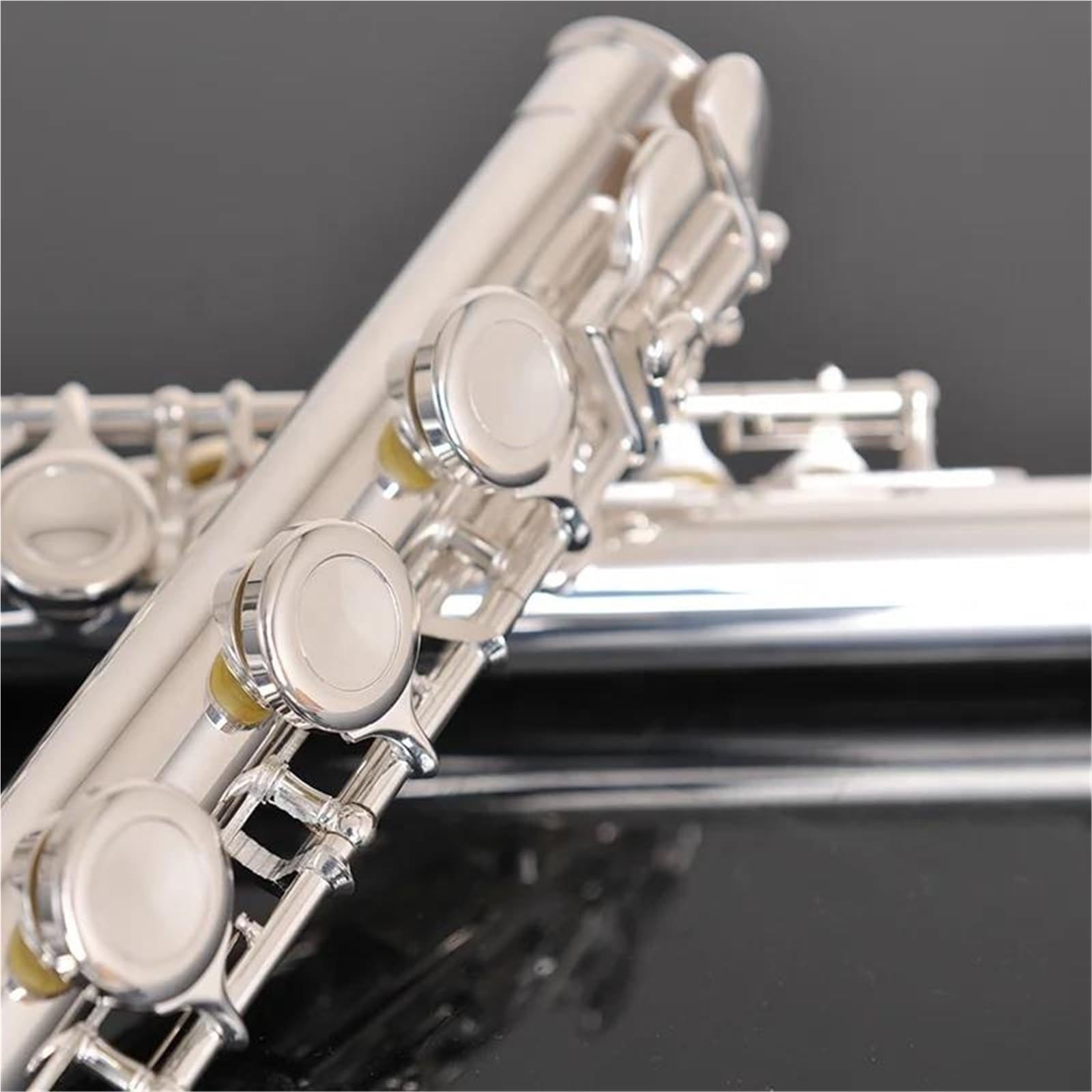 Flöte Profis Flöte Instrument Kupfer versilbert Holz offene und geschlossene Löcher 16 Löcher C weiße Taste