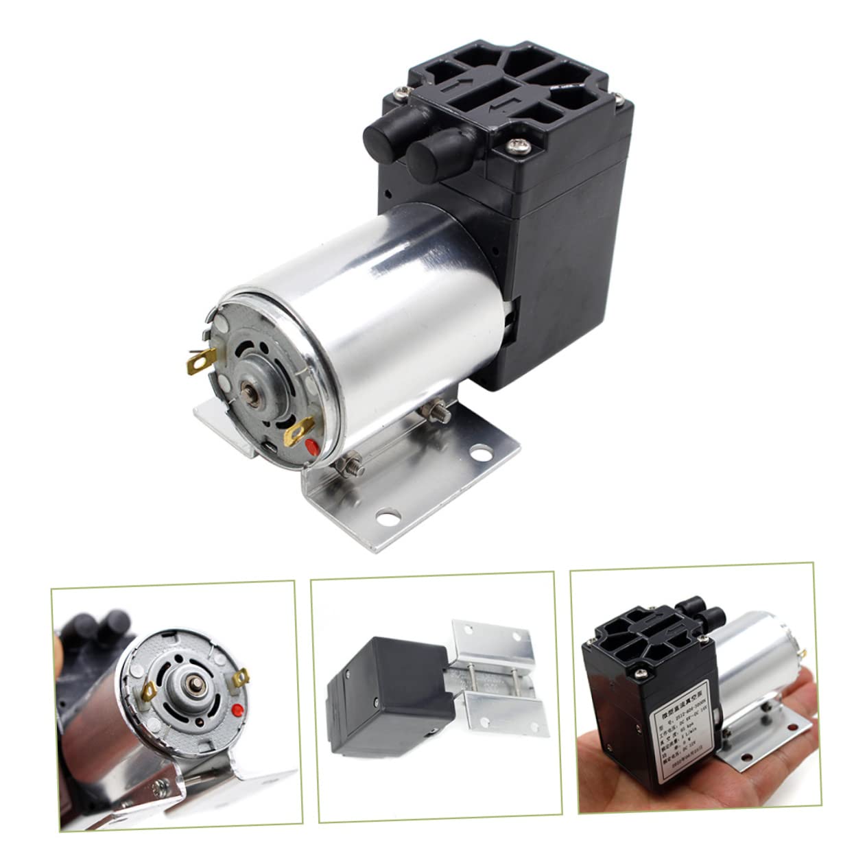 VOSAREA Pompe À Air Électrique Portable 12 V 5 L/Min 65-120 Kpa Mini Pompe À Air sur Pied