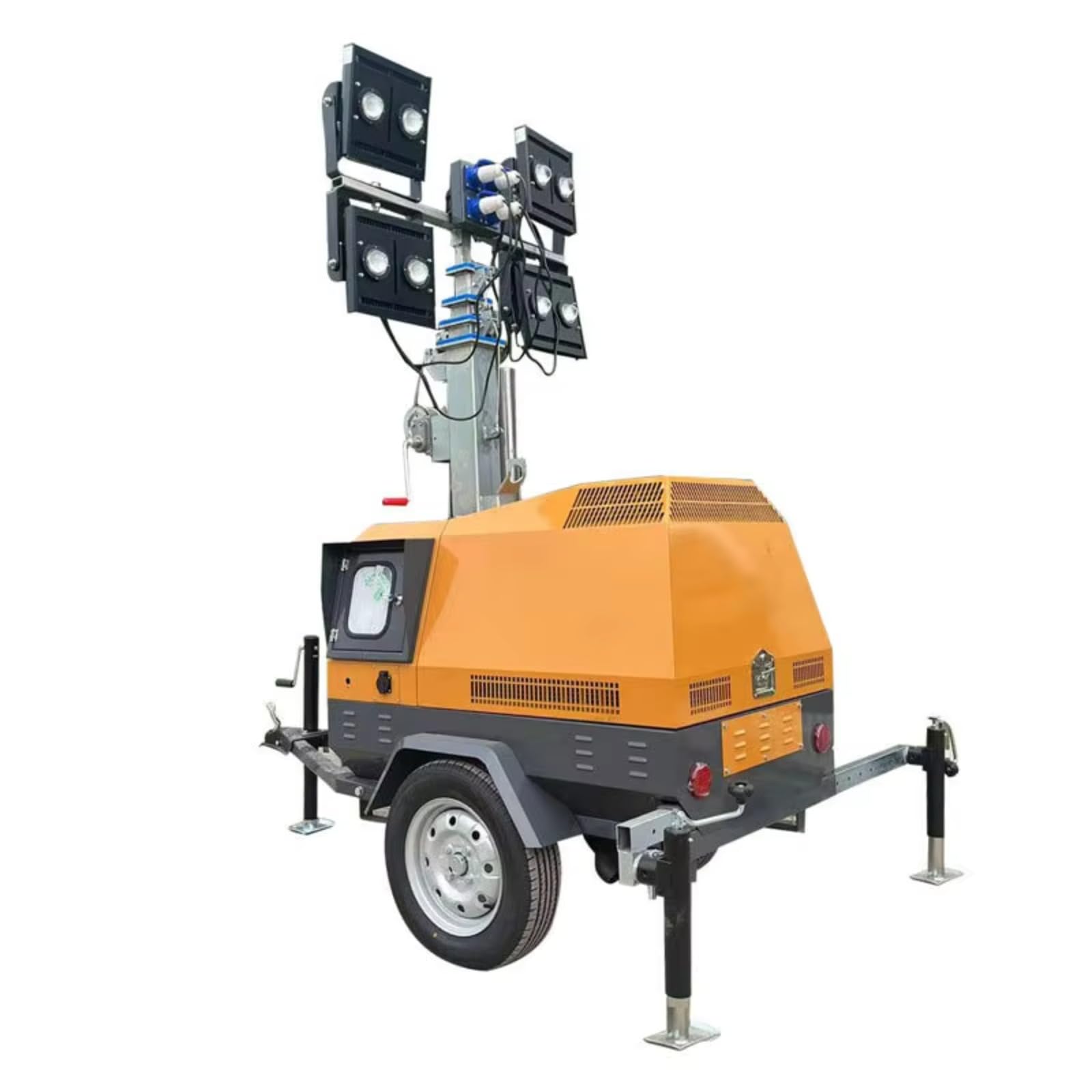 Mobile Lighting Tower Fire Emergency Save, Generator Remote Control Lifting LED Lighting Vehicle