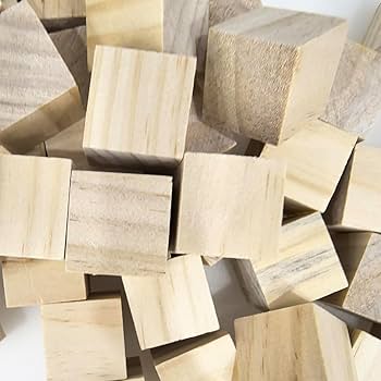 Amazon.co.jp: 54個の木製立方体、BetterJonny 2.5 cm 木製