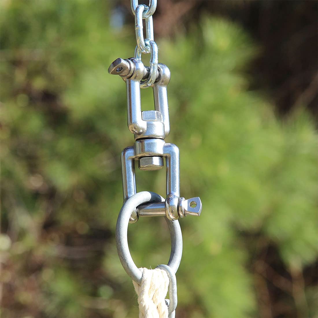 Lot 2 Chaînes à Goujons Nickel – 18″ Pivotantes, Sans Marque, Occasion
