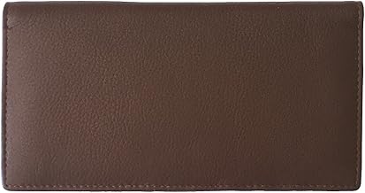 RFID Leather Checkbook Cover With Credit Card Slots and Pen Holder