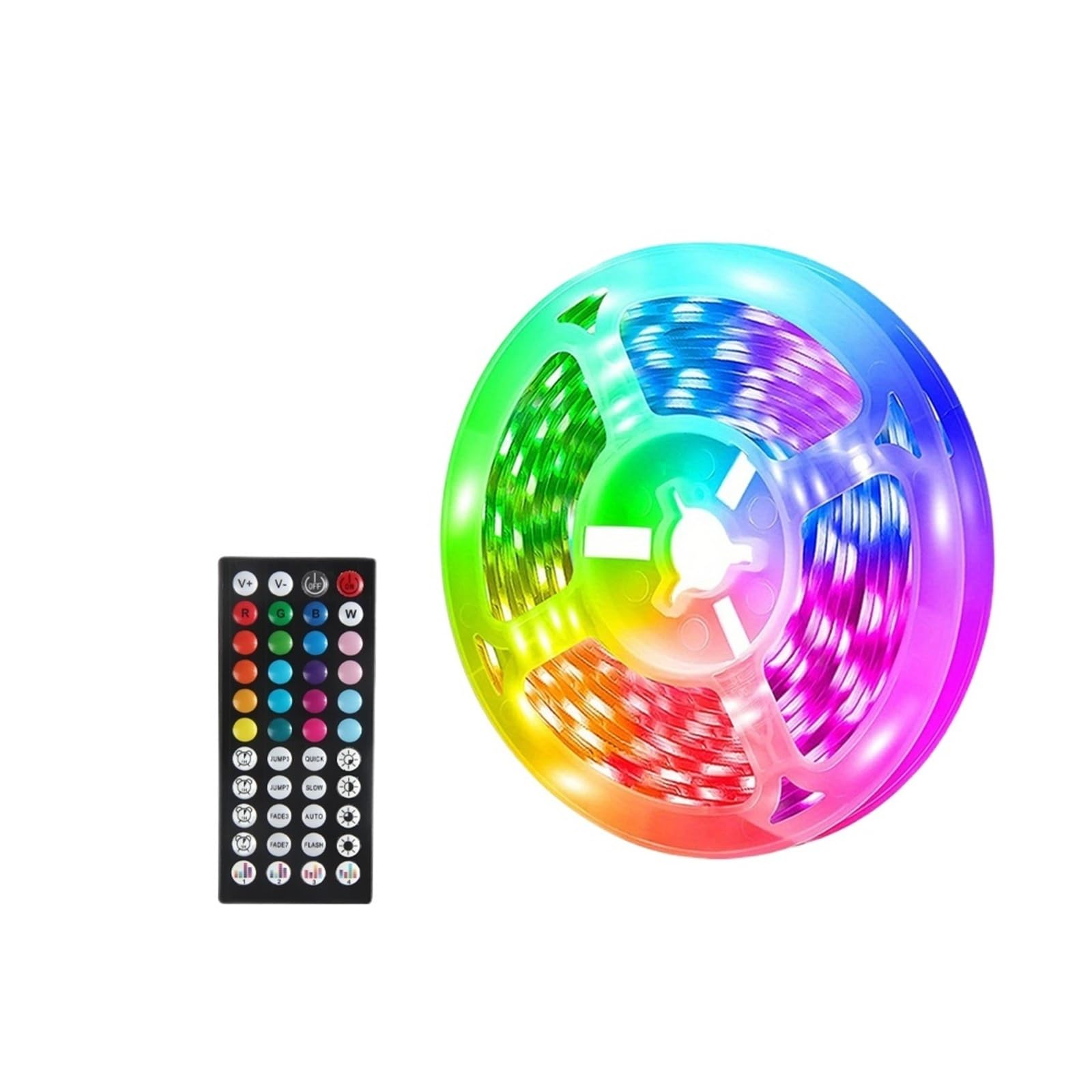 Tira de luces LED RGB USB de 3,28 pies-100 pies, aplicación y Control remoto de 44 teclas, lámpara de cinta LED 3535, retroiluminación de TV for sala de juegos, decoración del hogar(BLUETOOTH 44K_30M)