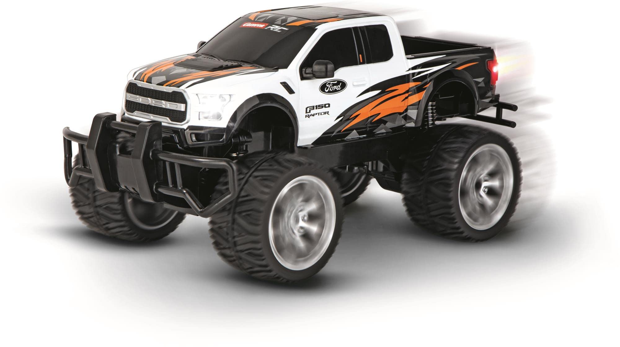 Carrera - 370142042 RC Ford F-150 Raptor I Ferngesteuerter RC Truck I Für Kinder & Erwachsenen I wiederaufladbar Batterie für 40 Minuten Fahrspaß I 18 km/h I Für Anfänger & Profis I 2,4 GHz