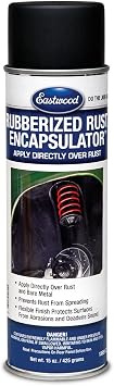 Eastwood Black Rubberized Rust Encapsulator 15 oz Aerosol Prevents Rust Corrosion Epoxy Fortified LOW VOC Formula