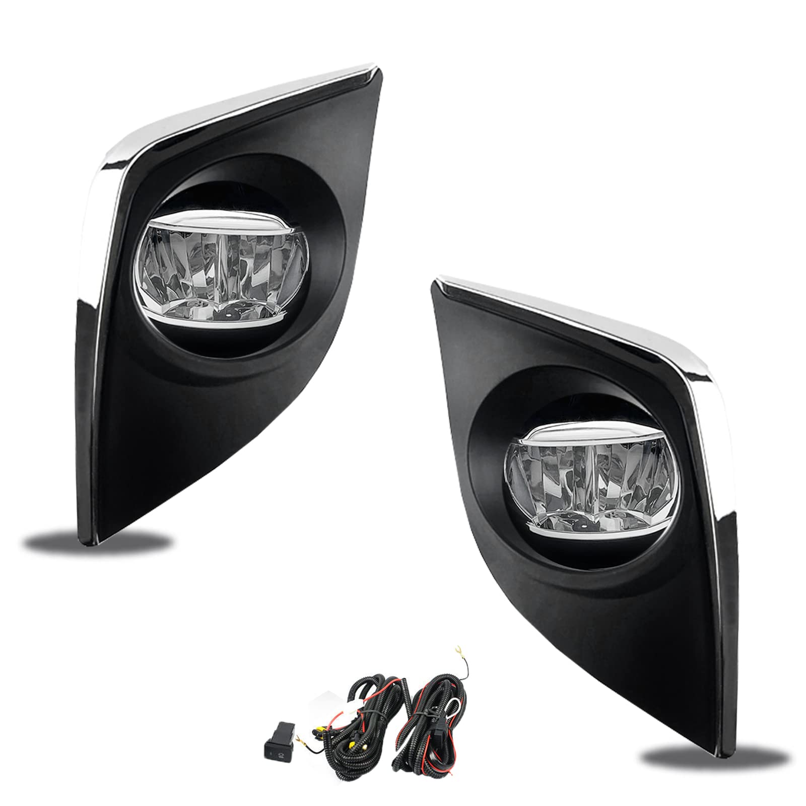 KARPAL Front Upper & Lower Grille With Fog Lights – For 2014-2016 Toyota Corolla CE LE
