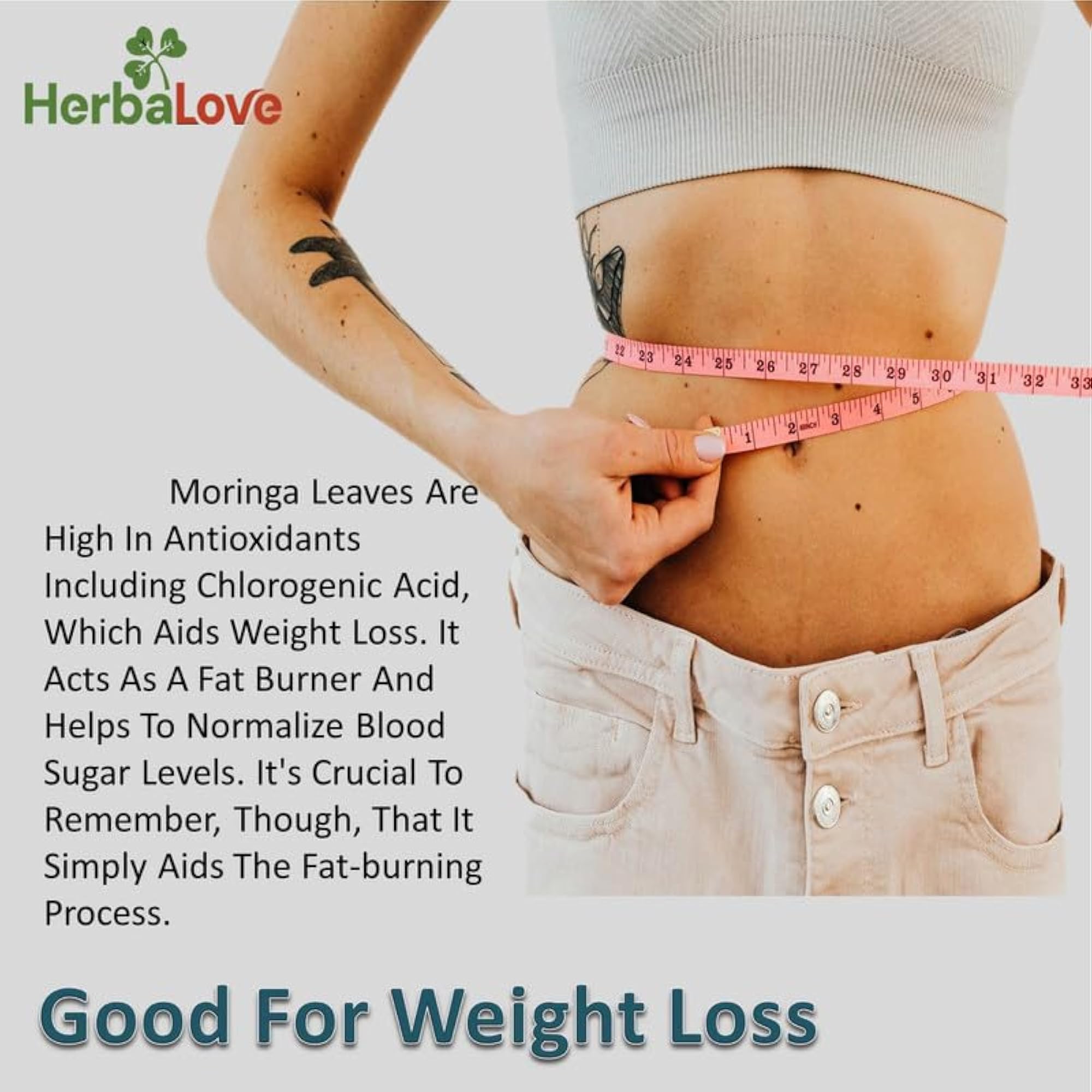 HERBALOVE 100% Moringa Powder, Nutritional Food