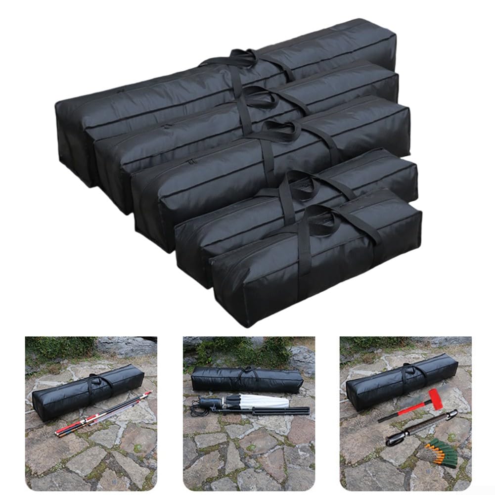 Bolsa impermeable para bastón de camping con tela Oxford y base reforzada para llevar postes de tienda de campaña, sillas plegables y equipo de pesca (60 x 25 x 25 cm)