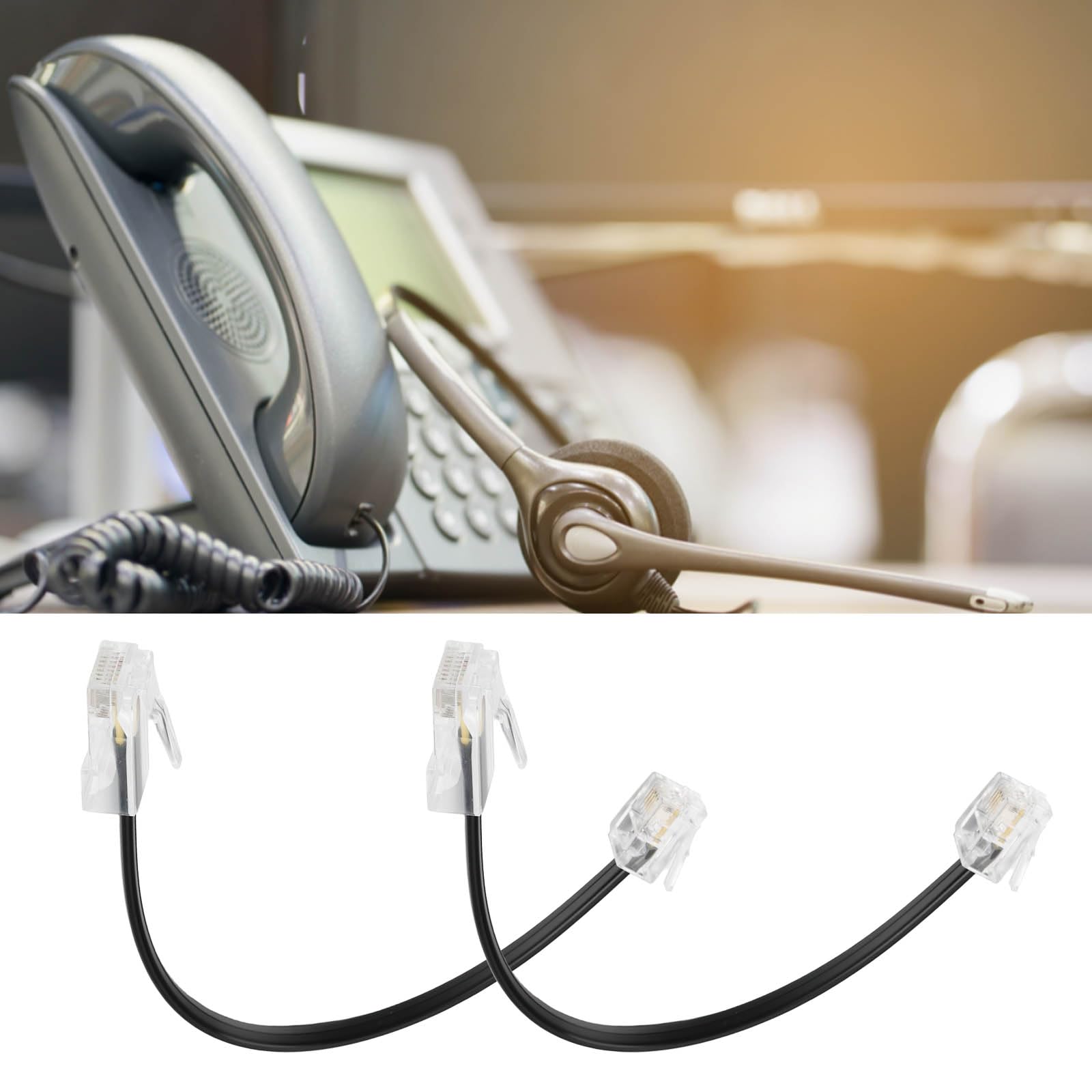 AS Axis Spindleon Cable Adaptador Conversor RJ45 (8P8C) Hembra A RJ11 (6P4C) Macho para Conectar Teléfonos Analógicos Mediante Cable Ethernet. — view 2