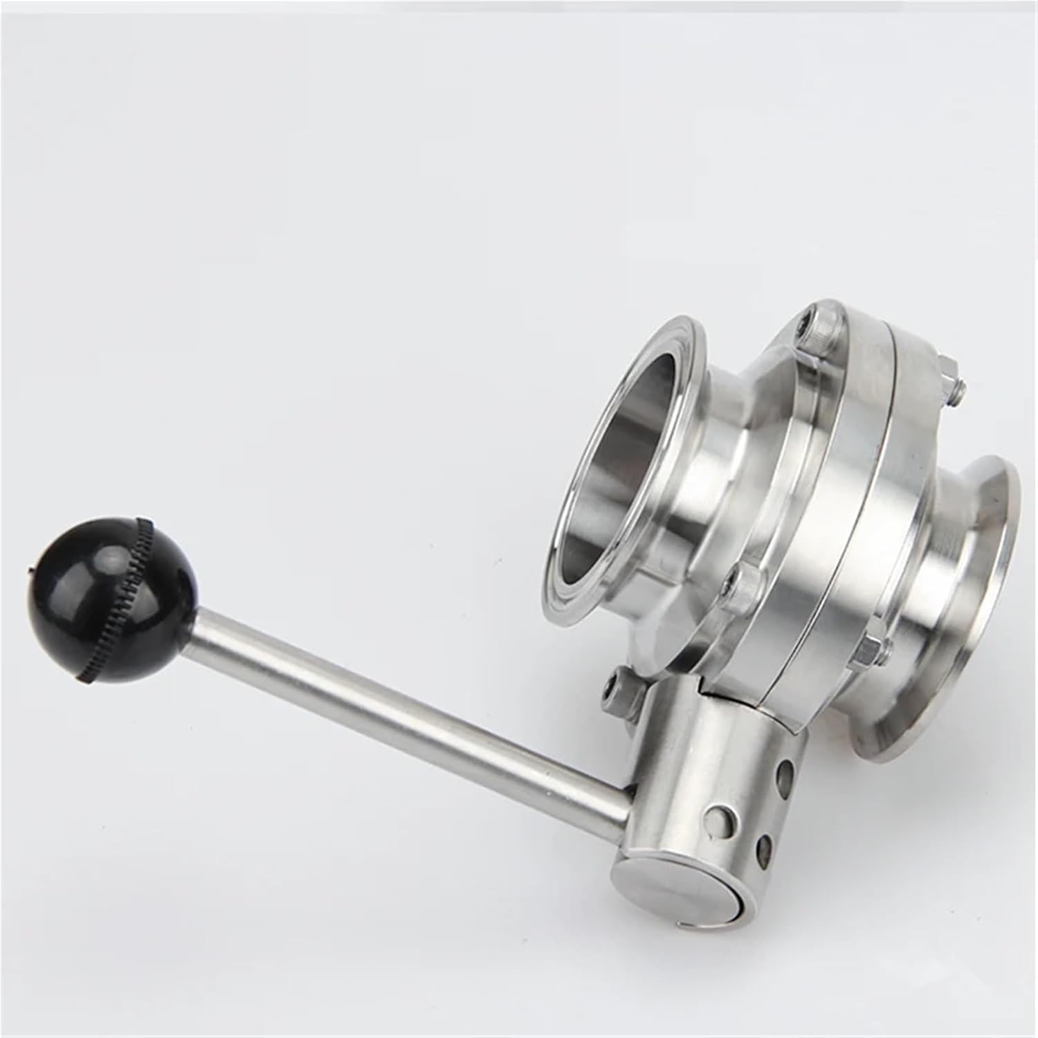 19/25/38/45/51/63mm Stainless Steel 304 Sanitary Butterfly Valve Tri Clamp 50.5/64/77.5mm Homebrew Beer Dairy | Butterfly Valve(OD51 x Clamp 64)