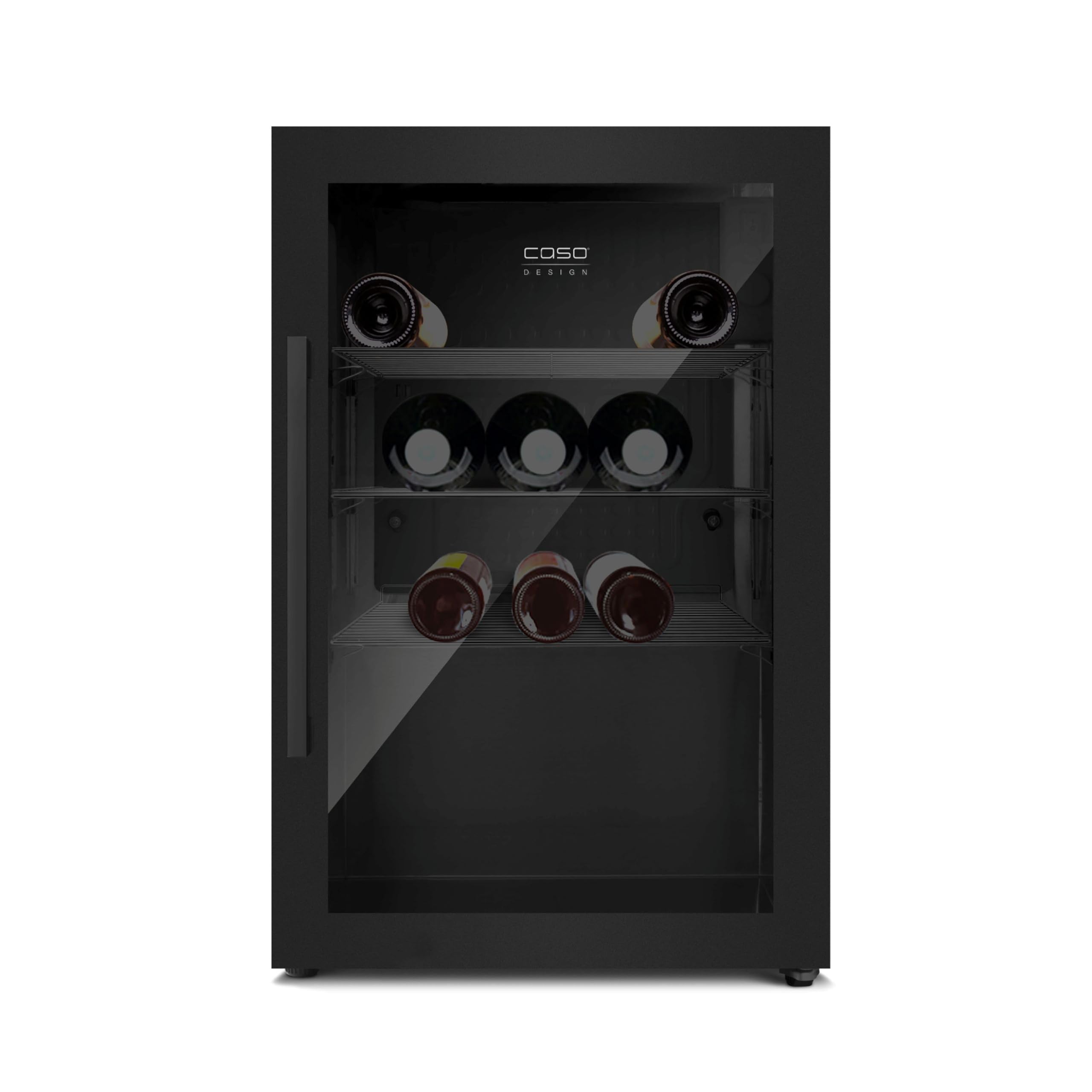 Caso BBQ Cooler S-R Black Kühlschrank 63L Türanschlag rechts Temperatur -1-10°C IPX4 Spritzwasserschutz UV Sicherheitsglas abschließbar