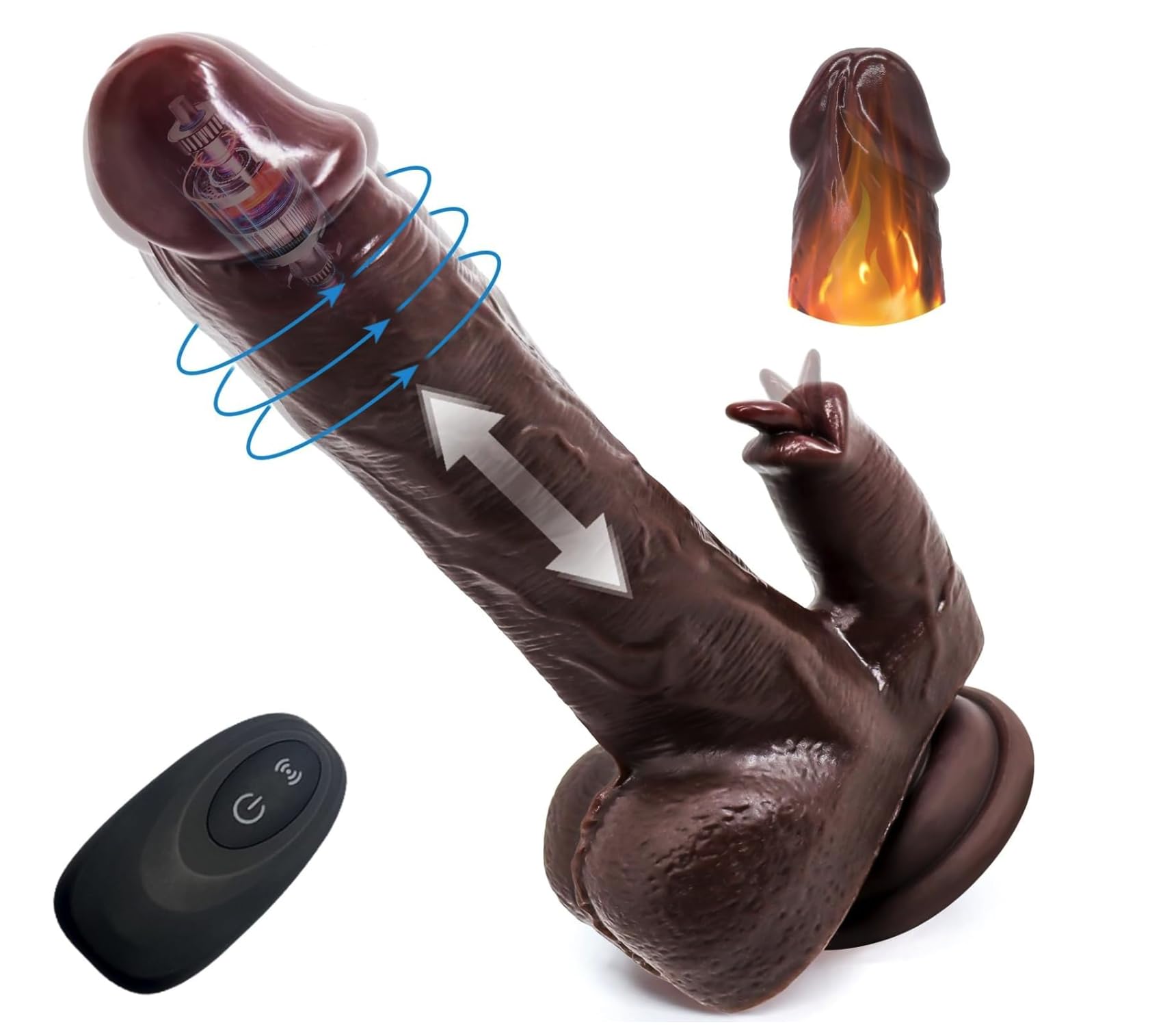 Amazon.com: Realistic Heating Thrusting Dildo Vibrator Adult Sex Toy