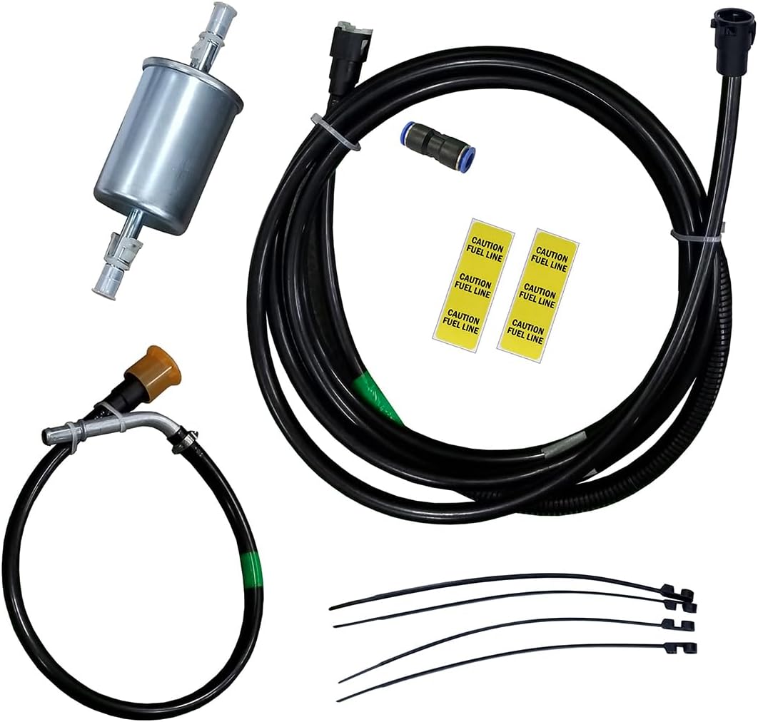Inline Tube Compatible with 1999-04 Chevrolet GMC 1500 2500 1500HD 2000-03 2500HD 3500 Nylon Fuel Supply Line Kit Tank To Engine