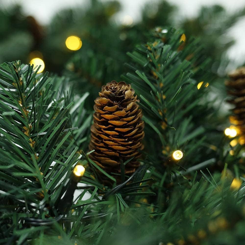 Amazon.co.jp: nacyvcos クリスマス 飾り ガーランド 1.8M