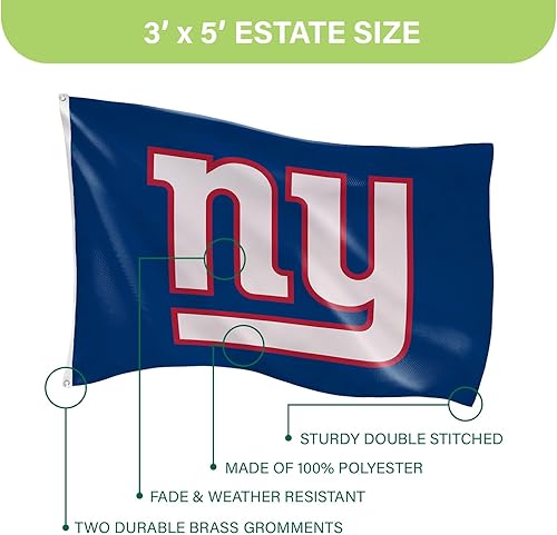 Miniatura 225 de NFL Dallas Cowboys - Bandera duradera de 3 x 5 para exteriores con ojales, bandera y pancarta resistentes para jardín al aire libre y patio, bandera