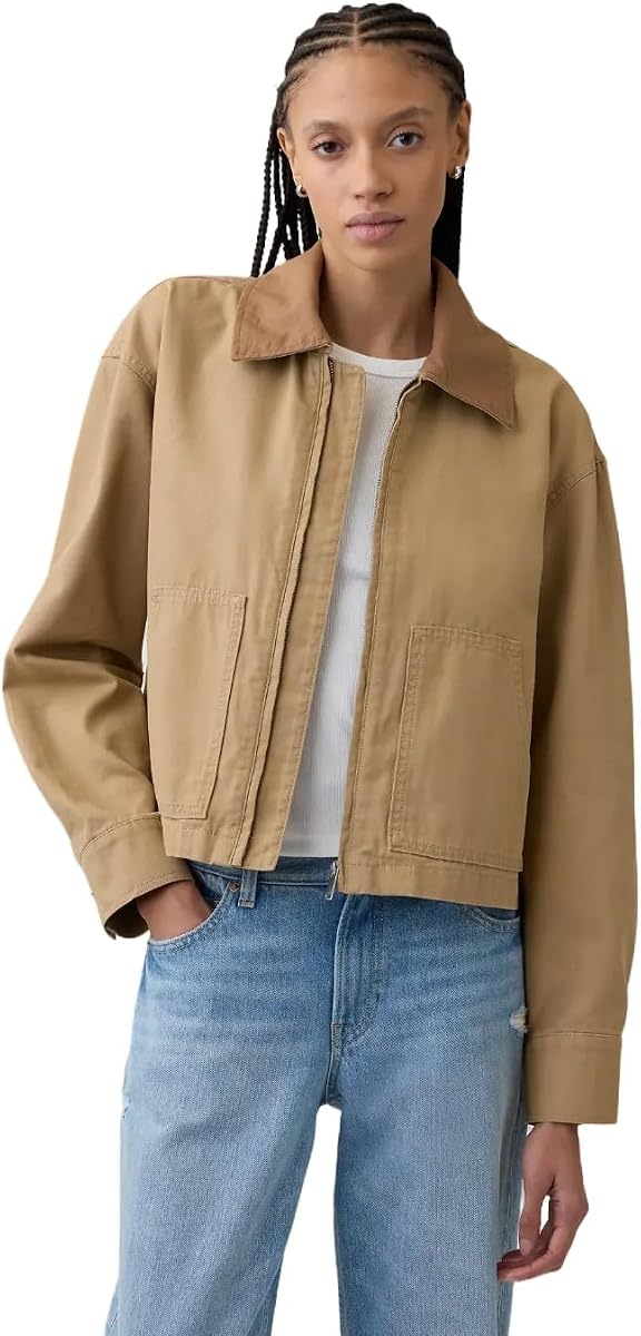 GAP Women's Cropped Barn Jacket
