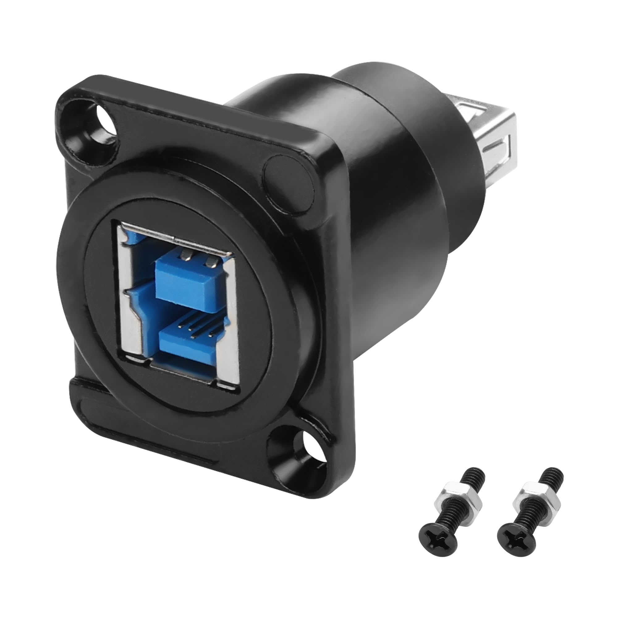 MEIRIYFA D-Type USB 3.0 Type B to USB Type A Adapter Connector, USB3.0 AF/BF Adapter Type A Female to USB B Print Female Extender Converter - 5Gbps for PC Scanner Fax Machine