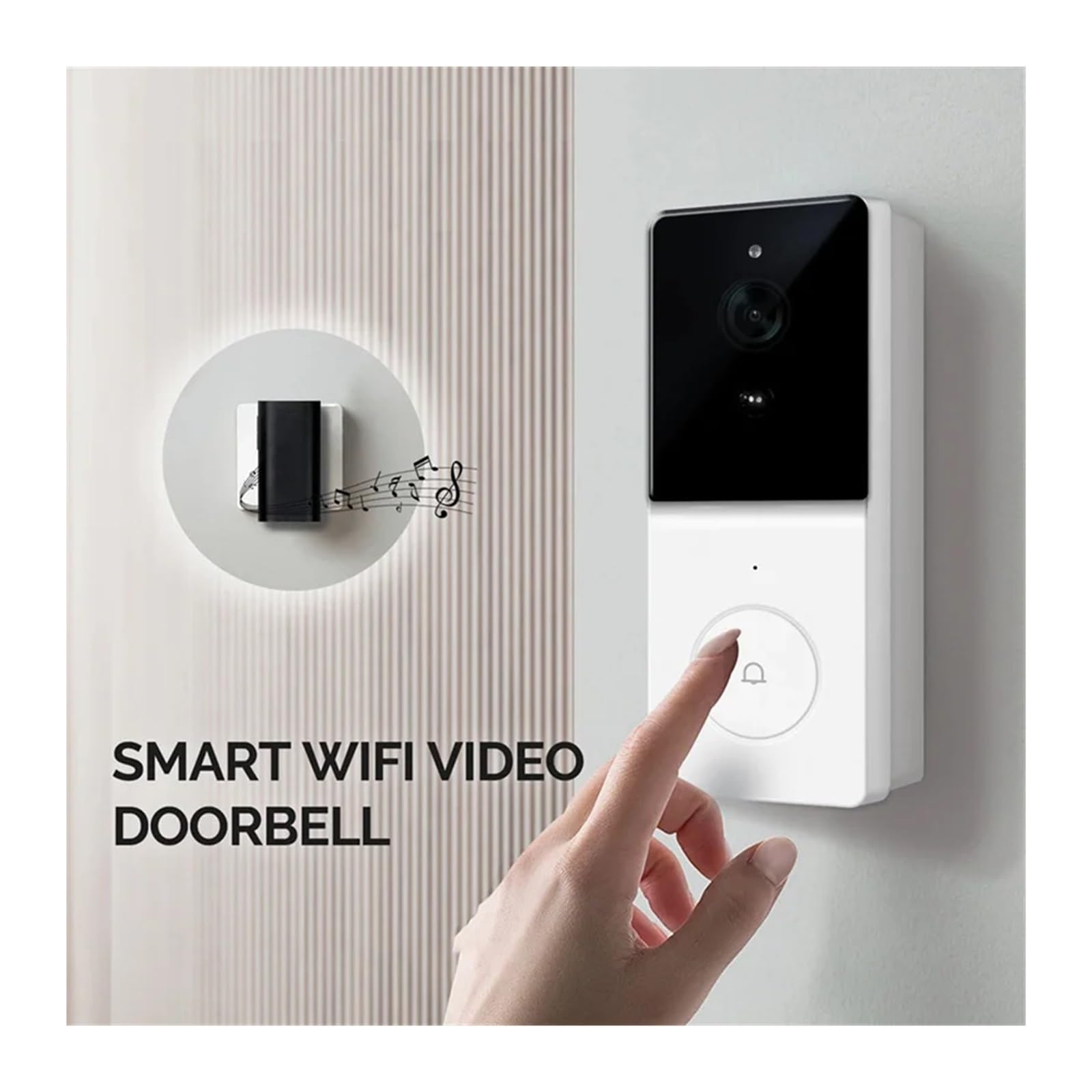 Sonnette vidéo connectée Wi-FI A29F-Tuya avec interphone bidirectionnel, Vision Nocturne et système de sécurité sans Fil Grand Angle