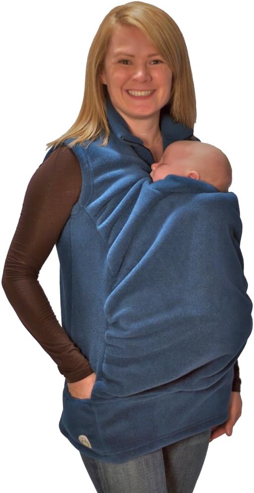 Peekaru Original Fleece Baby Carrier Cover, Medium - Blue