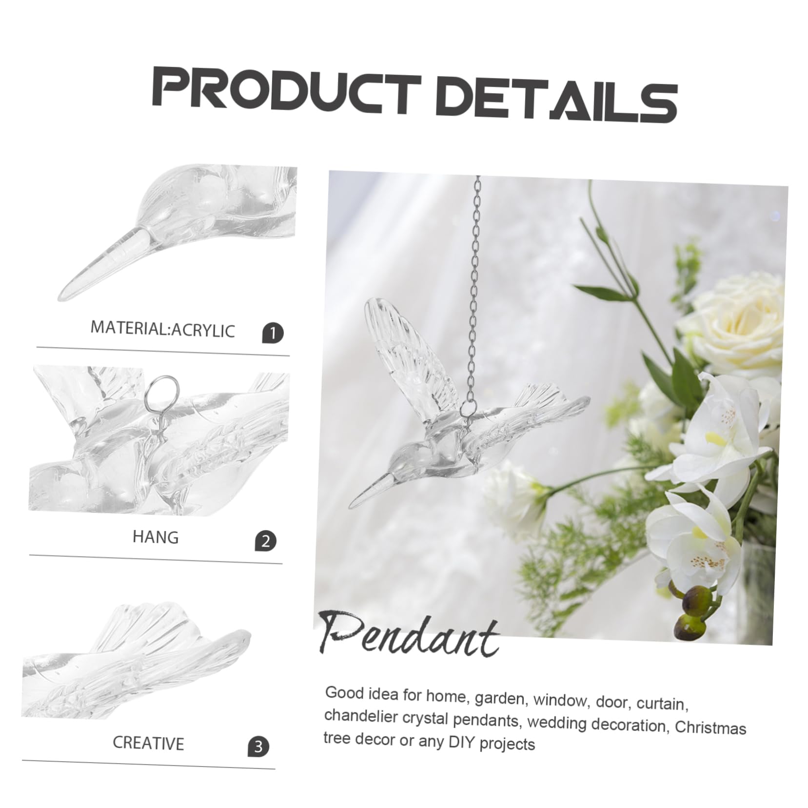 Luxshiny 20stücke Hängende Ornamente Aus Transparentem Acryl Decken Dekoration Für Hochzeiten Partys Und DIY Projekte Vielseitig Einsetzbar Für Home Garden