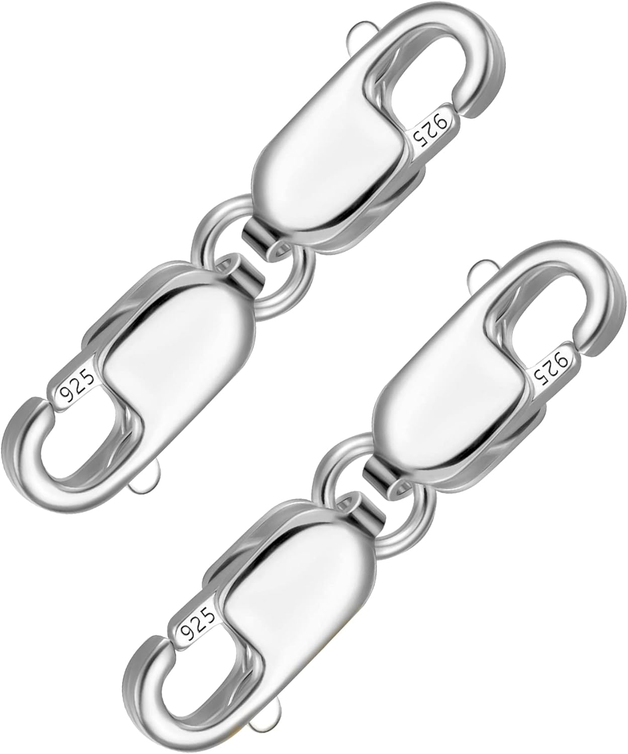 925 Sterling Silver Double Lobster Clasp Bracelet Extender