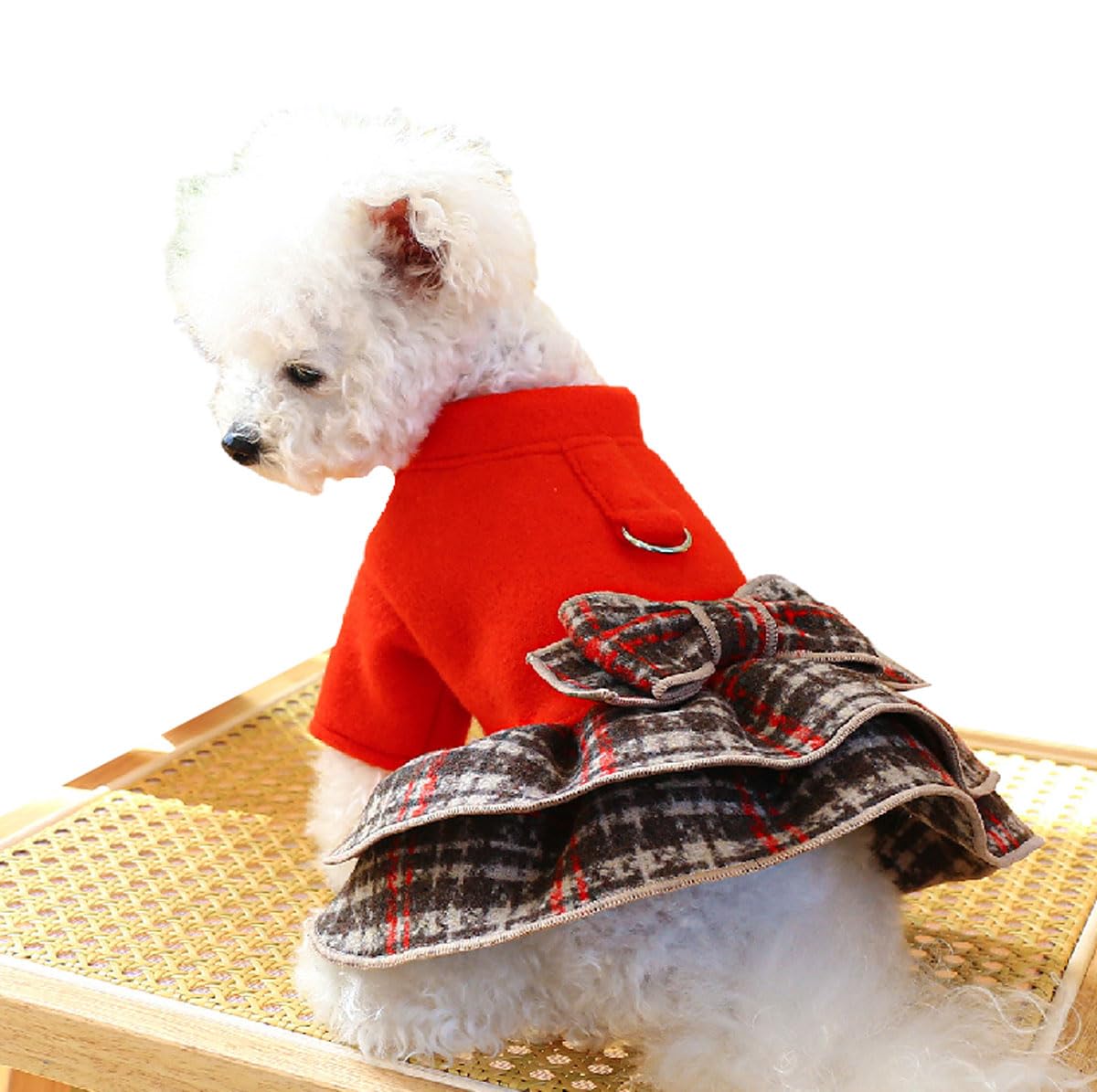 Vestido Terciopelo Vestido De Navidad Para Perro, Perrito