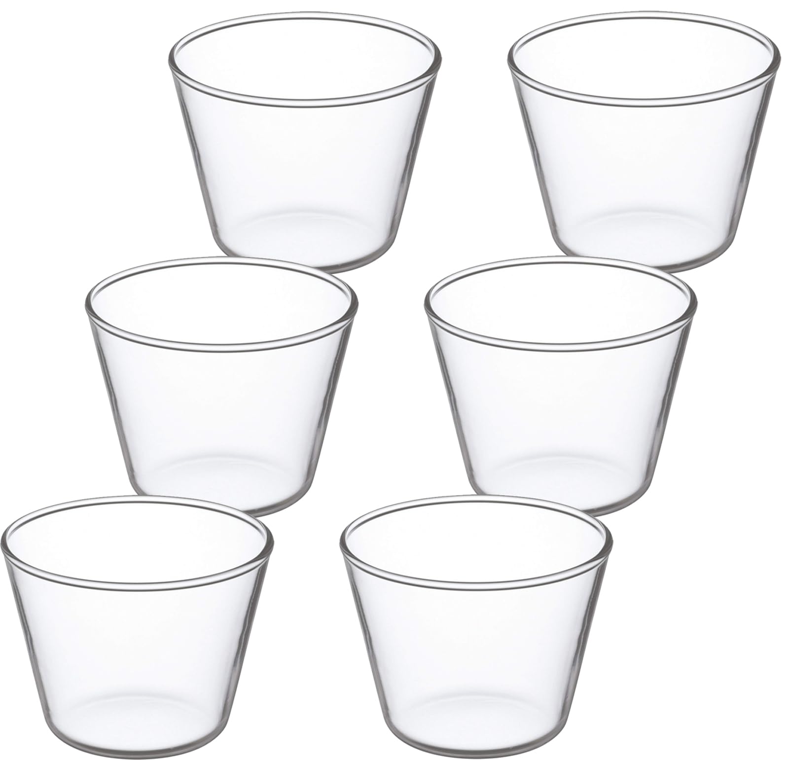 IwakiKBT905 Heat-resistant Glass Pudding Cups, 5.1 fl oz (150 ml), Set of 6