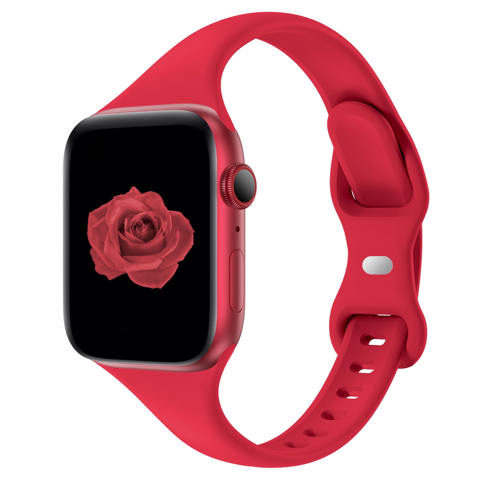 Thin Slim Band Compatible with Apple Watch 38mm 40mm 41mm 42mm 44mm 45mm 46mm 49mm, Replacement Silicone Sport Strap for iWatch Series 11/10/9/8/7/6/5