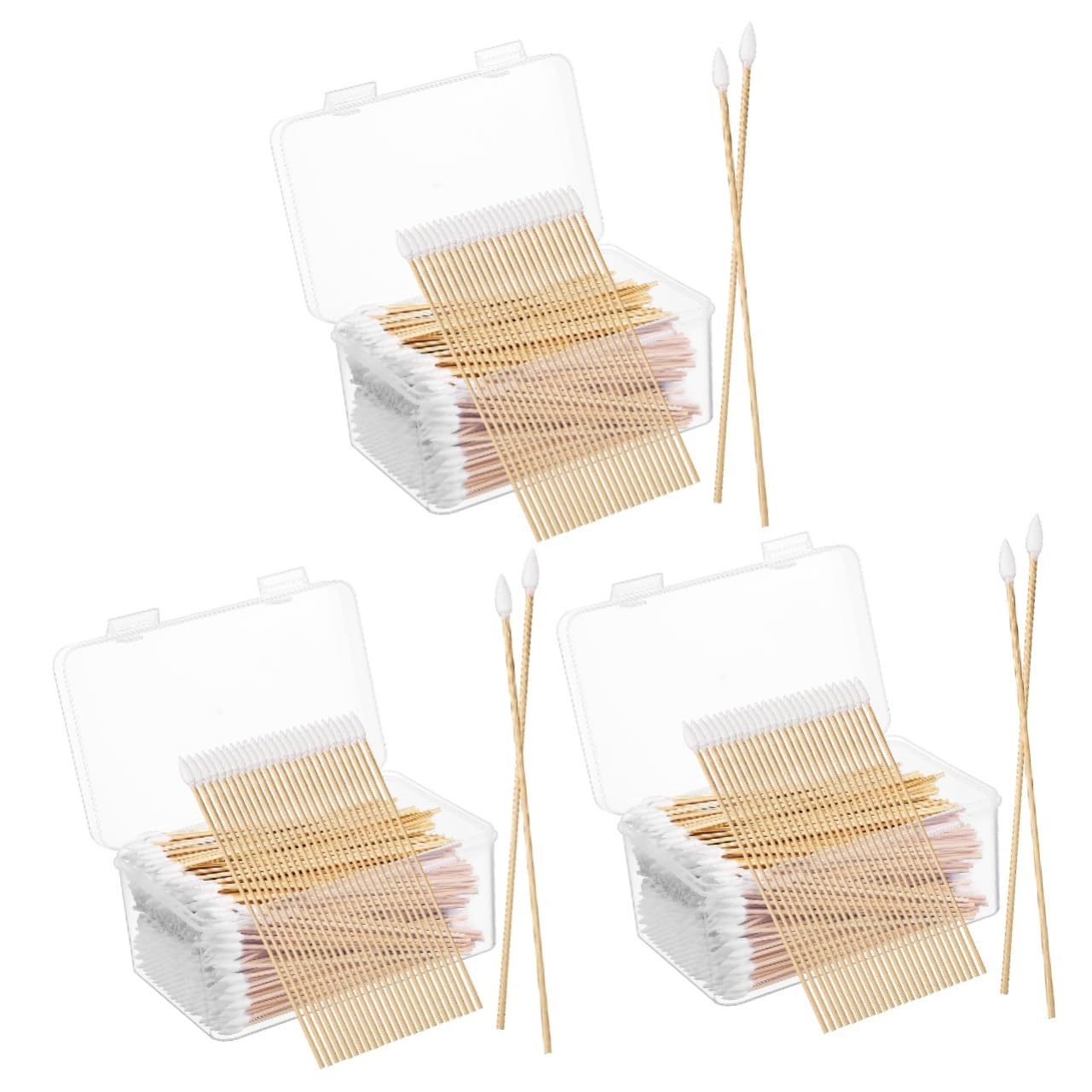 Baluue 1500stücke Präzisions-cotton Swabs Für Ohrenreinigung Make-up Und Nagelpflege Spitzentipps Für Präzise Anwendung Und Sanfte Reinigung Für Zarte Haut Und Schwer Erreichbare