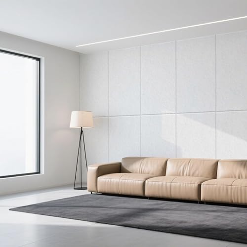 Miniatura 8 de Paneles acústicos autoadhesivos grandes, paneles acústicos de 47.2 x 23.6 x 0.4 pulgadas, paquete de 6 paneles insonorizados de alta densidad,