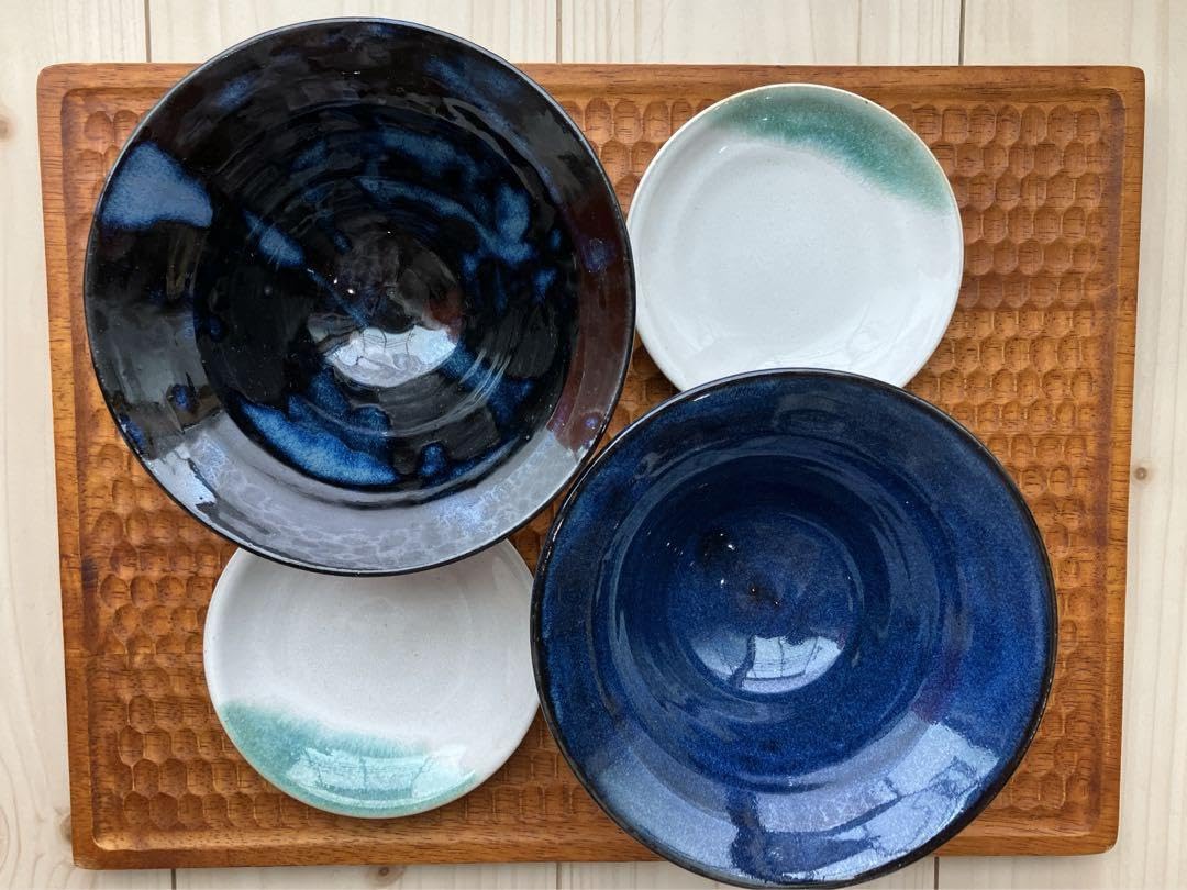 Amazon.co.jp: 器 4つ セット 石見 石州 焼き物 亀山焼 : ホーム＆キッチン 