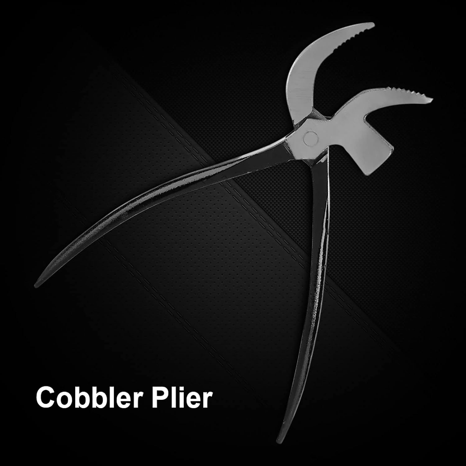 HERCHR Steel Leathercraft Pliers, Metal Cobbler Pliers Pincers with Hammer Shoemaking Leather Craft Curved Nose Pliers DIY Working Tool