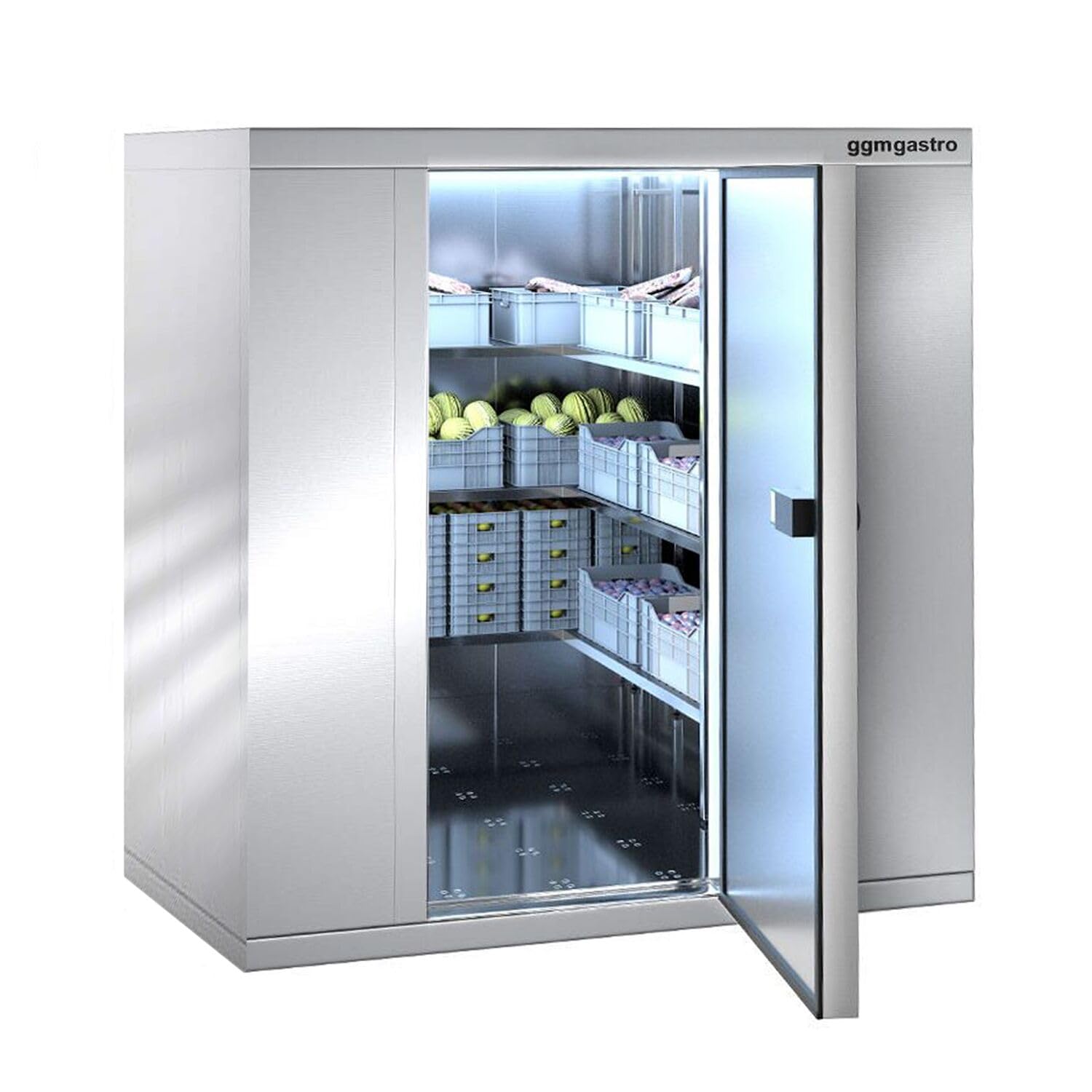 GGM Gastro | KF1215E | Edelstahl Kühlzelle - 1200x1500mm - 2,6m³