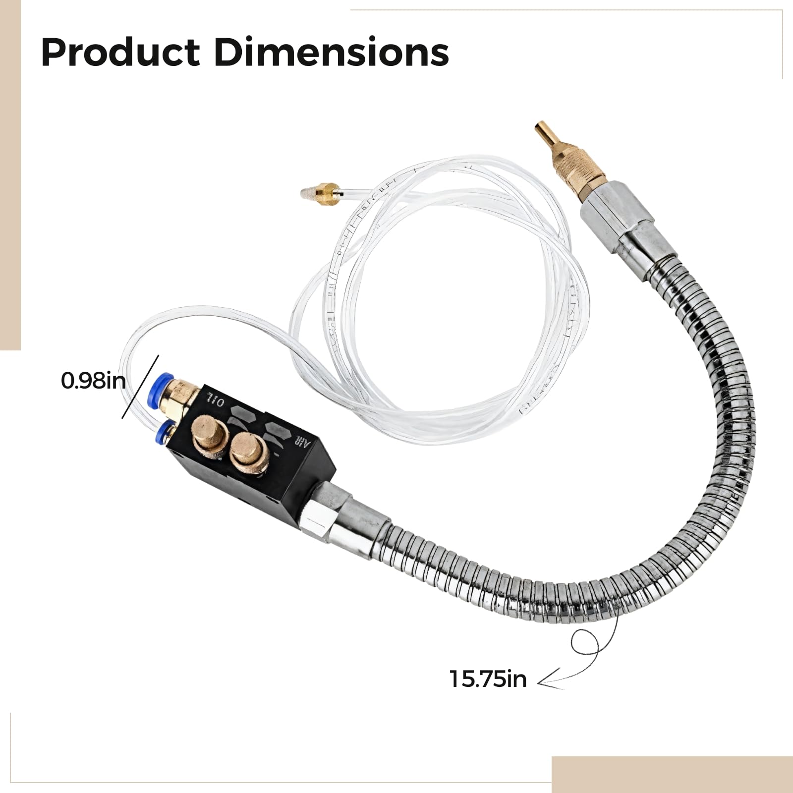 Zestaw opryskiwaczy intercooler, system smarowania mgłą do maszyn do cięcia metalu i tokarek CNC, system smarowania cieczą chłodzącą, korpus ze stopu aluminium z podstawą