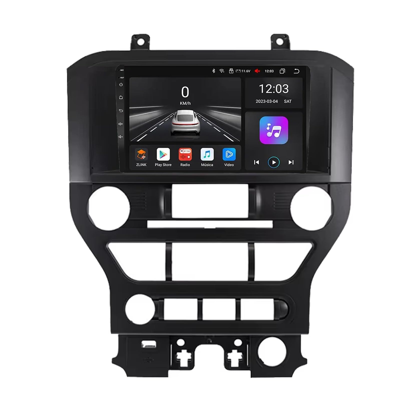 BCBSYCJP Car Radio with Wireless CarPlay Android Auto for Ford Mustang 2015-2020 9 Inch Stereo Mirror Link Bluetooth with Android Auto Carplay Wireless WIFI FM GPS,8 Core 8G+128G
