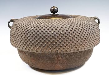 茶道具　尻張釜　炉釜　釜師 下間庄兵衛作 古物　送料込み 茶道具 尻張釜 炉釜 釜師 下間庄兵衛作 古物 送料込み