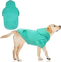 Vista 10 de KOOLTAIL - Sudadera básica con capucha para perros pequeños, medianos y grandes, cachorros, gatos, machos y hembras; suéter suave y cálido, con Verde