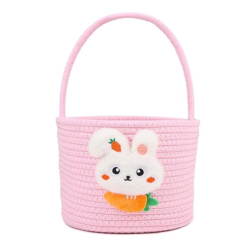 DIYASY Easter Basket for Kids, Woven Bunny Eggs Basket with