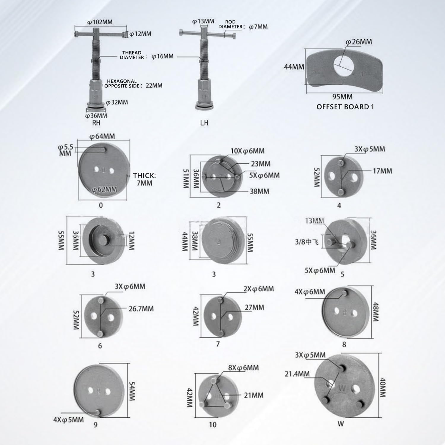 Pneumatic Brake Caliper Compression Tool, 28-Piece Heavy Duty Disc Brake Caliper Piston Compressor Rewind Tool Set Wind Back Tool Kit with 23 Adapters for Brake Pad Replacement Reset