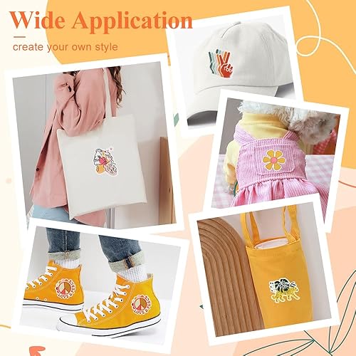 Miniatura 7 de 16 parches para planchar, vintage, groovy, retro, hippie, apliques bordados, apliques de paz, parches para coser en mochilas, ropa, sombrero, jeans,