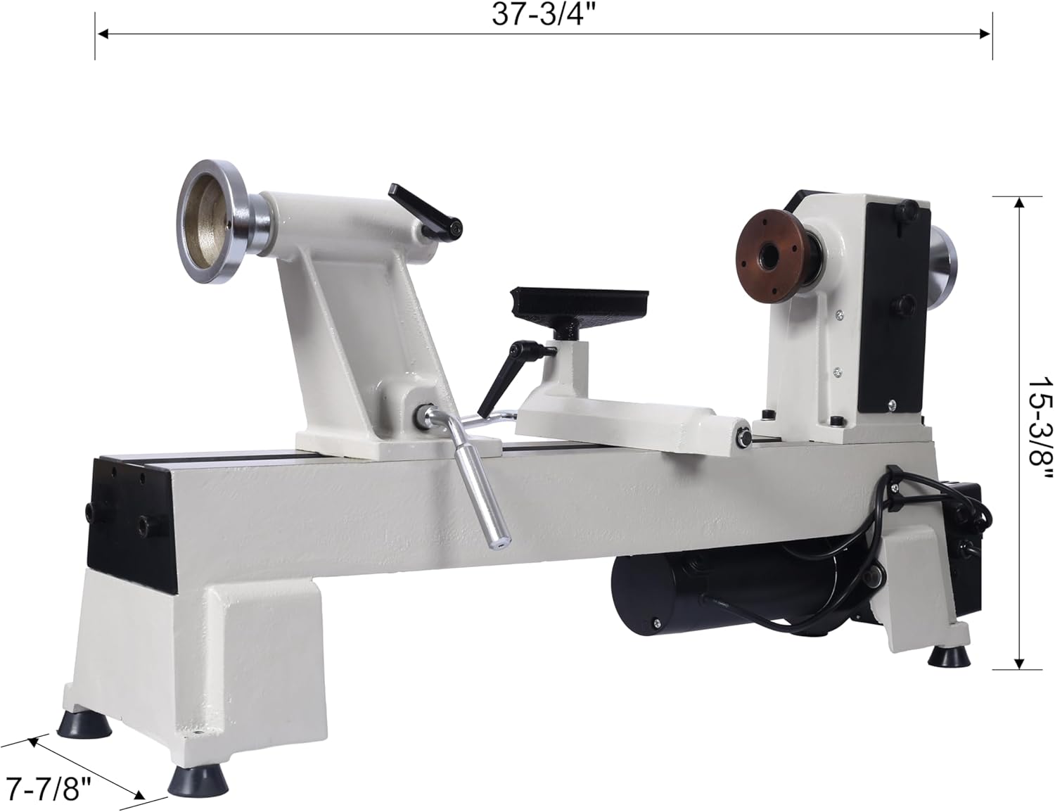 LuckyNote 12" x 18" Wood Lathe, Benchtop Wood Lathe Machine 3/4 HP Infinitely Variable Speed 650-3800 RPM for Woodworking, Woodturning