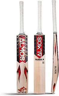 Almos Sports Wooden English Willow Elite Edition Cricket Bat – Light Weight 2.5 Lbs, Short Handle, 9-12 Grains Hard Hitting, Un-Knocked Bat, for Adult, Training, Practice, Club Play, Backyard Cricket