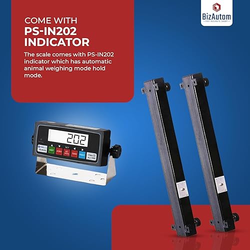 Miniatura 3 de PrimeScales - Juego de báscula de barra de carga para escala de ganado, báscula de cerdo, báscula de cabra, báscula de oveja, báscula de callejería,