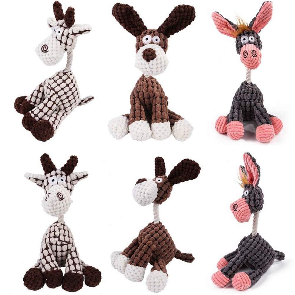 MU Diversión Mascota Perro Juguetes Perrito Masticar Chew Squeaker Chillido Chirojo Sonido Forma Animal Molar Juguetes Entrenamiento Mascota Juguete Perro,Gris